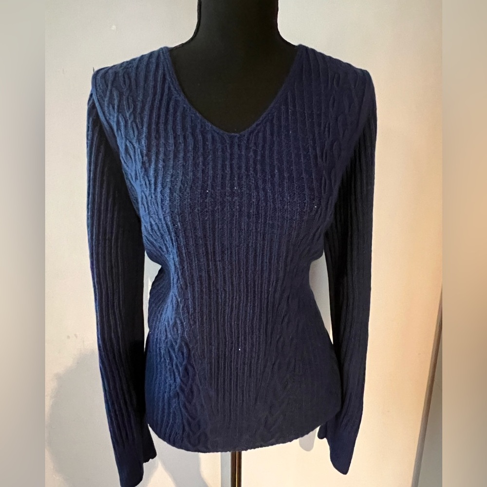 Saint John’s Bay Dark Royal Blue sweater with sparkle